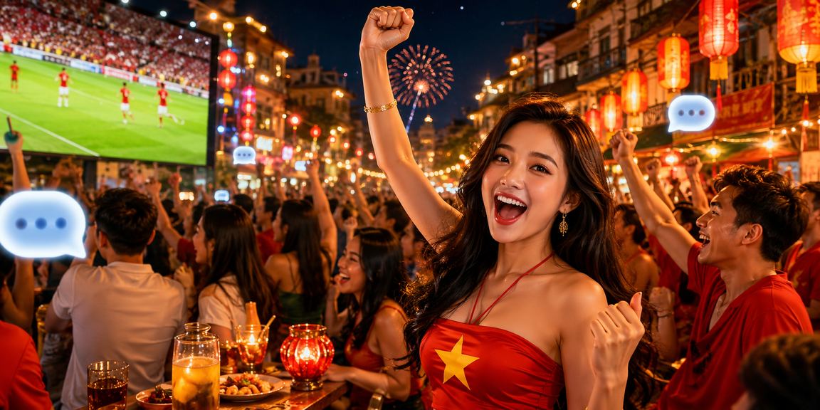 Người dùng tại chợ đêm Hà Nội xem kèo bóng đá trực tuyến trên điện thoại